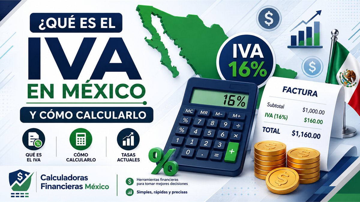Ilustraci&oacute;n de c&aacute;lculo de IVA en M&eacute;xico